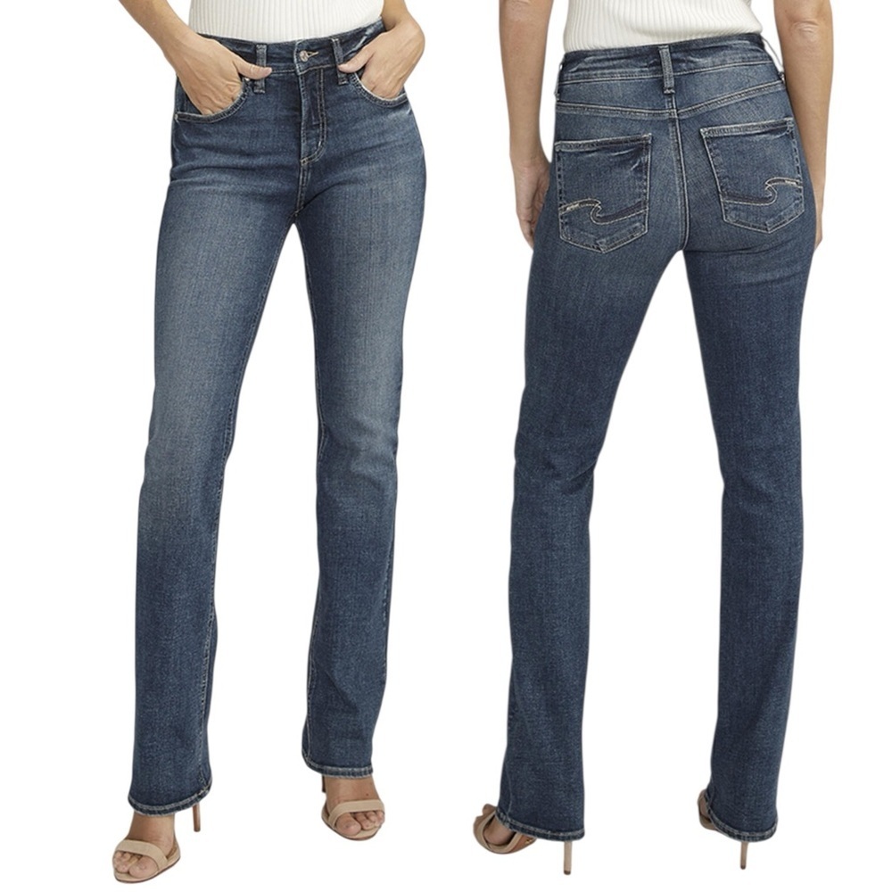 Silver Jeans Avery Slim Boot W29 L31 High Rise Luxe Stretch Indigo Bootcut